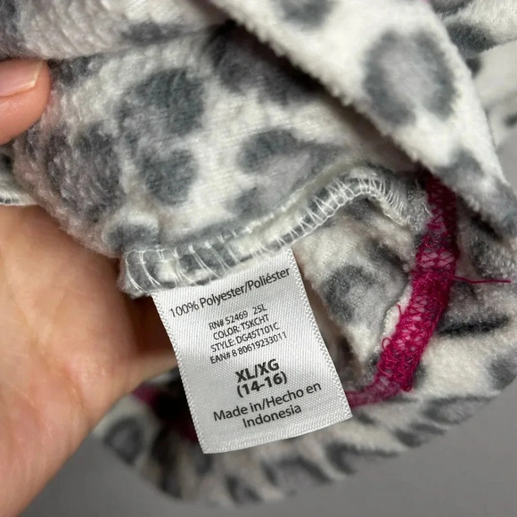 Danskin Now Girls Half Zip Fleece Cheetah Print‎ Sweater Size XL(14/16). - Picture 8 of 10